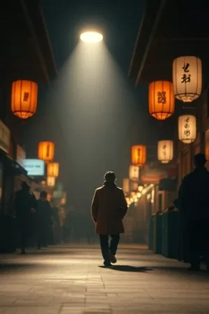《第七次告别》竖版海报，站台上挥手告别的两个背影
